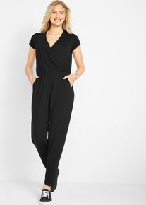 bonprix Jersey-Jumpsuit aus Viskose-Mix, schwarz, Viskose
