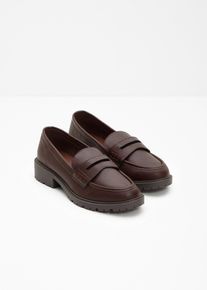 bonprix Femei Pantofi loafer cu talpă profilată, maro, 40
