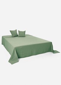 bonprix Narzuta na ł&oacute;żko z materiału o waflowej strukturze, zielony, Sofa dwuosobowa 330/250 cm