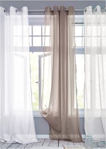 bonprix F&uuml;gg&ouml;ny v&eacute;kony voile anyagb&oacute;l (1 db), barna, mag./sz&eacute;l.: 145/140 cm