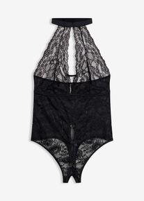bonprix Body ze stringami ouvert, czarny, 44/46