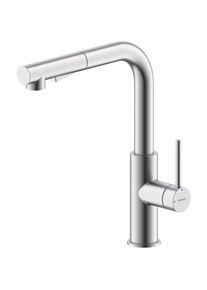 Bravat Toronto K&uuml;chenarmatur 3544378 mit Auszugsbrause, Edelstahl