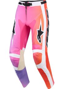 Alpinestars Racer Air Portl, stoffen broek , kleur: Pink/Oranje/Wit/Zwart , maat: 40