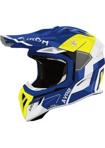Airoh Aviator Ace 2 Shield, kask motocrossowy , kolor: Czarny/Biały/Czerwony , rozmiar: S