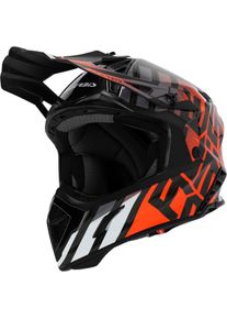 Acerbis Steel Carbon S24, kask krzyżowy , kolor: Czarny/Neonowyowy-Pomarańczowy/Biały , rozmiar: XS