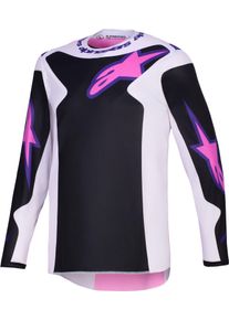 Alpinestars Fluid Grid, maillot , couleur: Noir/Gris Clair/Fuchsia/Mauve , taille: S