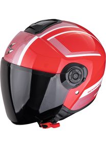 Scorpion EXO-City II Cosmos, open face helmet , color: Red/Silver , size: S