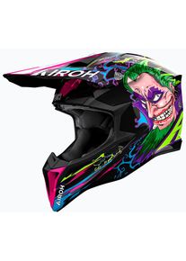 Airoh Wraaap Music, motocross helmet , color: Black/Green/Blue/Pink , size: S