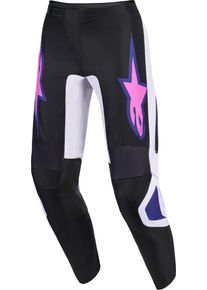 Alpinestars Fluid Grid, stoffen broek , kleur: Zwart/Lichtgrijs/Lila/Pink , maat: 38