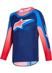 Alpinestars Supertech Vista, jersey juvenil , color: Azul Oscuro/Rosa/Fucsia/Azul , tama&ntilde;o: XL