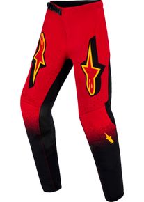 Alpinestars Supertech Scenz, pantalon textile pour jeunes , couleur: Rouge/Noir/Jaune , taille: 24