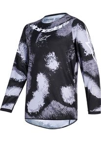 Alpinestars Fluid Lahnd, jersey juvenil , color: Negro/Gris/Gris Claro , tama&ntilde;o: S