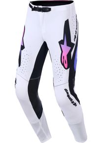Alpinestars Supertech AFD Vista, stoffen broek , kleur: Wit/Lila/Zwart/Pink , maat: 40