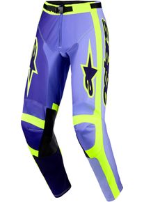 Alpinestars Racer Portl, stoffen broek , kleur: Lila/Neon-Geel/Zwart , maat: 30