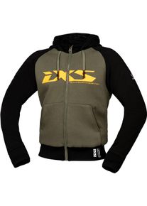 iXS Rapid 1.0 Hoodie, textile jacket , color: Olive/Black/Orange , size: XL