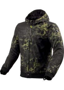 Revit Saros, textile jacket , color: Black/Dark Green , size: XL