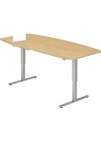 Konferenztisch, BxT 2200 x 1030 mm, elektrisch h&ouml;henverstellbar 720 - 1190 mm, Ahorn-Dekor