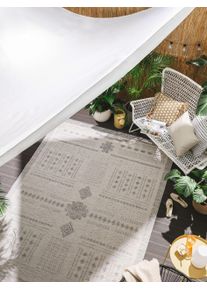 Tapis poil ras d'int&eacute;rieur et d'ext&eacute;rieur Bronco Gris 120x170 cm - Tapis poil court design moderne pour salon