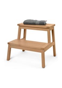 Tchibo - Stołek-drabinka z litego drewna - kolor: brązowy