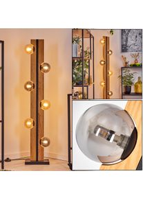 hofstein Chehalis Boule lumineuse, Lampadaire &Eacute;cru, Noir, 6 lumi&egrave;res