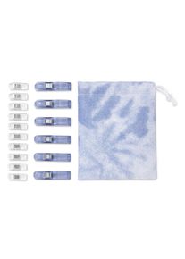 Tchibo - Klamerki do tkanin - kolor: biały/niebieski