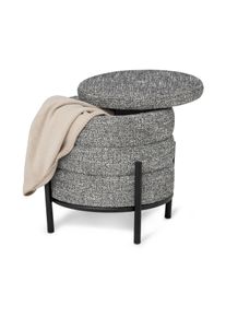 Tchibo - Stołek z miejscem do przechowywania - kolor: czarny/szary