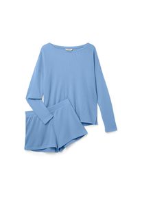 Tchibo - Piżama z kr&oacute;tkimi spodenkami - dla pań - rozmiar XS 32/34 - kolor: niebieski