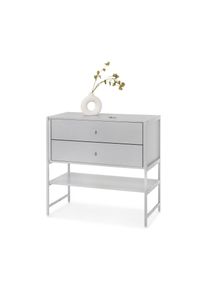 Tchibo - Komoda &bdquo;Grade&rdquo; z 2 szufladami - kolor: biały/szary