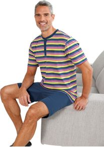 Panska Kr. pyžamo, kr.gomb. li&scaron;ta tmavomodr&aacute;-pr&uacute;žkovan&aacute; veľkosť 60/62