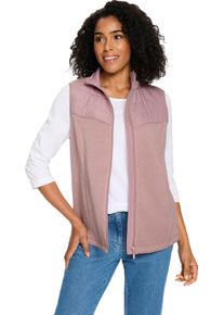 Damer Fleecev&auml;st med quiltade inf&auml;llningar hortensia, melerad Gr&ouml;&szlig;e 52