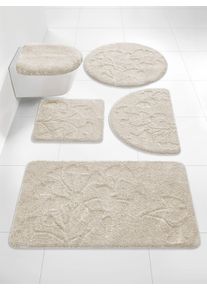 HEINE HOME unisex Badmat in ecru ,maat 45 x 50 cm - rechthoekig, Witt, 100% Polyester