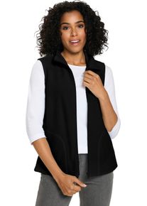 Damska Flau&scaron;ov&aacute; vesta, stojačik čierna veľkosť 56