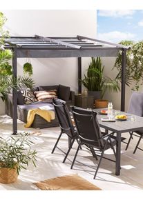 bonprix Pavillon open air zur Wandbefestigung, grau, Gr.220x360 cm, Wind- und Sonnenschutz: Pavillon open air zur Wandbefestigung