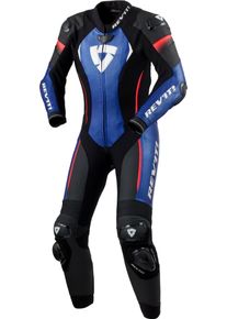 Revit Xena 4, Combinaison en cuir 1pcs. perfor&eacute;e femmes , couleur: Noir/Bleu/Rouge , taille: 44