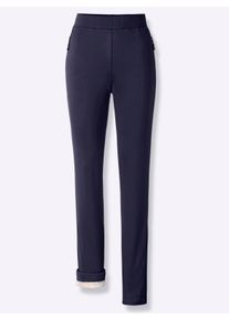 Dames Thermolegging met zacht opgeruwde binnenkant in marine ,maat 36, WITT, 97% Polyester, 3% Elastan