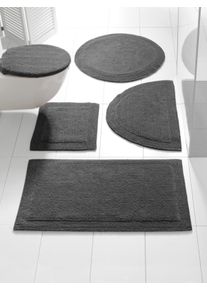 HEINE HOME unisex Badmat in donkergrijs ,maat 45 x 50 cm - rechthoekig, Witt, 100% Katoen