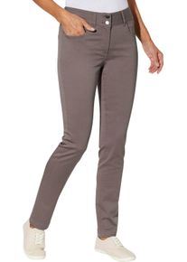Dames Jeans met stretchinzet achter donkertaupe Maat 23