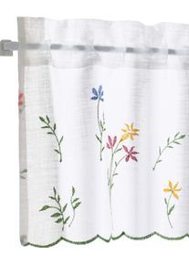 HEINE HOME unisex Glasgordijn wit-gekleurd Maat 30 x 90 cm