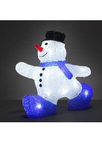 Deuba Figura navide&ntilde;a acr&iacute;lica mu&ntilde;eco de nieve grande LED