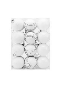 Casaria Bolas para &aacute;rbol Set de 24 Blanco