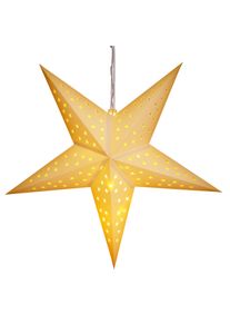 Casaria Estrella papel crema 60cm 5 puntas 10 LED motivo estrellas