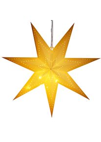 Casaria Estrella de papel crema 60cm di&aacute;metro 7 puntas con 10 LEDs