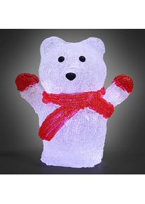 Deuba Figura navide&ntilde;a acr&iacute;lica oso polar LED
