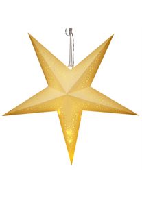 Casaria Estrella de papel crema 60cm 5 puntas 10 LED motivo puntos