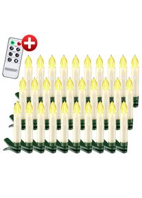 Monzana Velas LED para &aacute;rbol set de 30 blanco c&aacute;lido