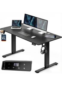 Casaria Zit sta bureau Zwart 160x75x72-117cm