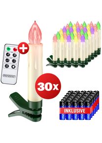 Monzana Velas LED &aacute;rbol set de 30 multicolor incl pilas