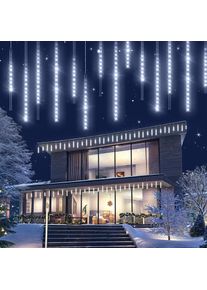 Monzana Cadena de luces LED blanca efecto lluvia meteoritos navidad