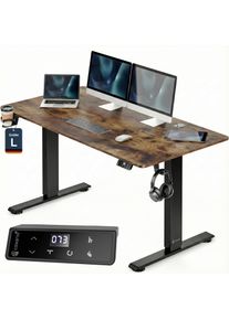 Casaria Zit sta bureau Bruin 140x60x72-117cm