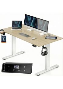 Casaria Zit sta bureau Beige 140x60x72-117cm